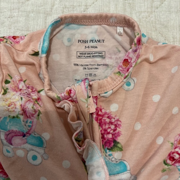 Pink Skates Posh Peanut Footie - Picture 2 of 3